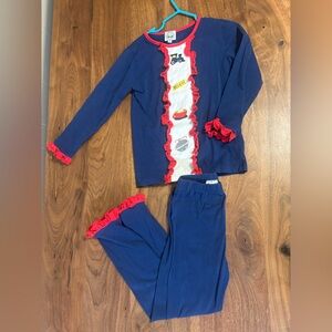 Classic southern smock size 6 polar express train hot chocolate ornament Pajamas